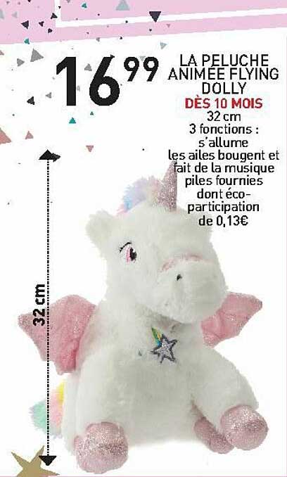 la peluche animée flying dolly