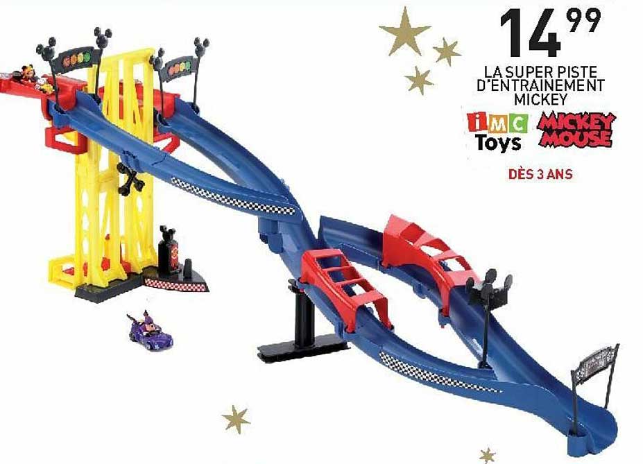la super piste d'entrainement mickey imc toys, mickey mouse