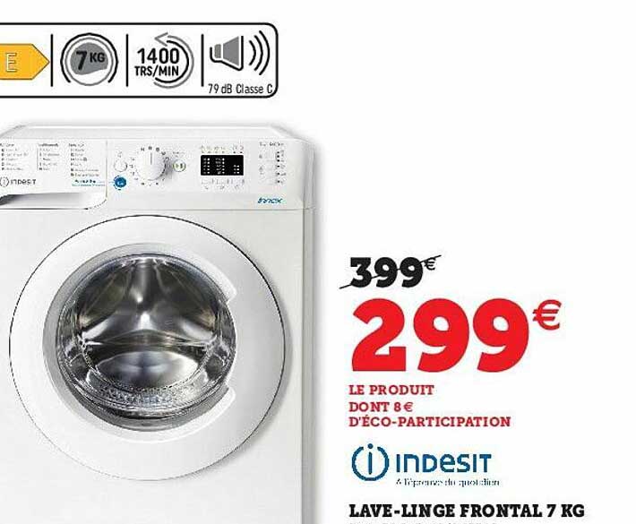Lave-linge Frontal 7 Kg Indesit