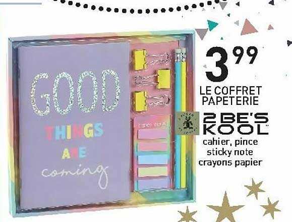 le coffret papeterie 2 be's kool