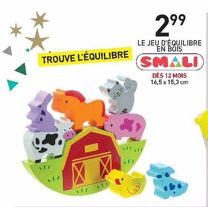 le jeu d'équilibre en bois smali