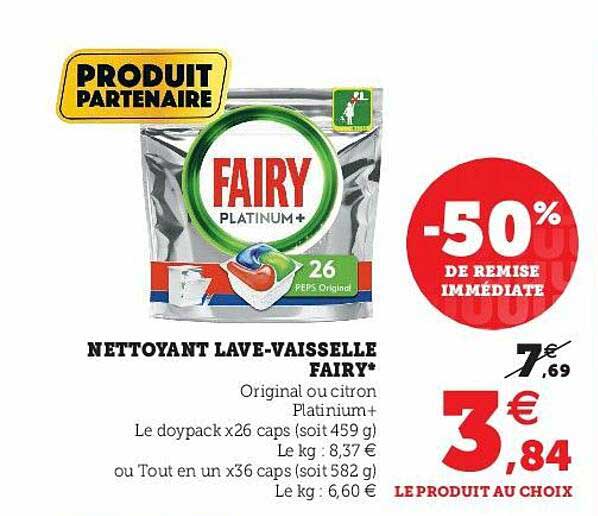 nettoyant lave-vaisselle fairy