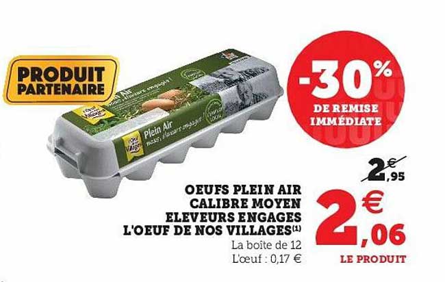 oeufs plein air calibre moyen éleveurs engagés l'œuf de nos villages