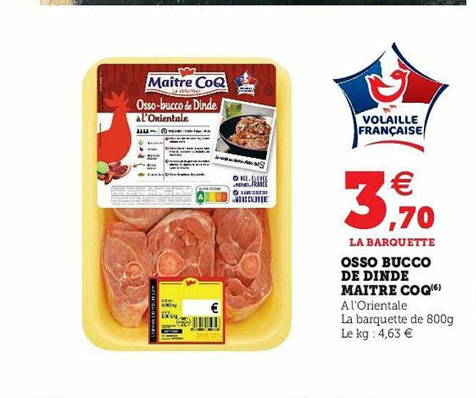 osso bucco de dinde maître coq