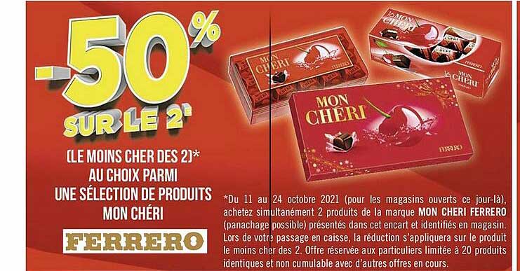 produits mon chéri ferrero