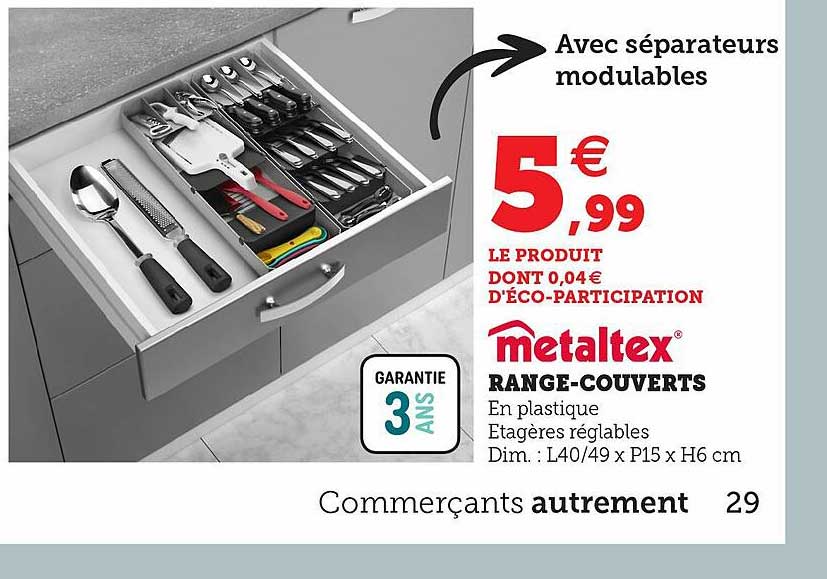 range-couverts metaltex