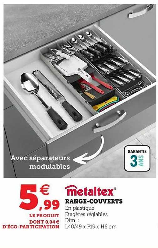 range-couverts metaltex