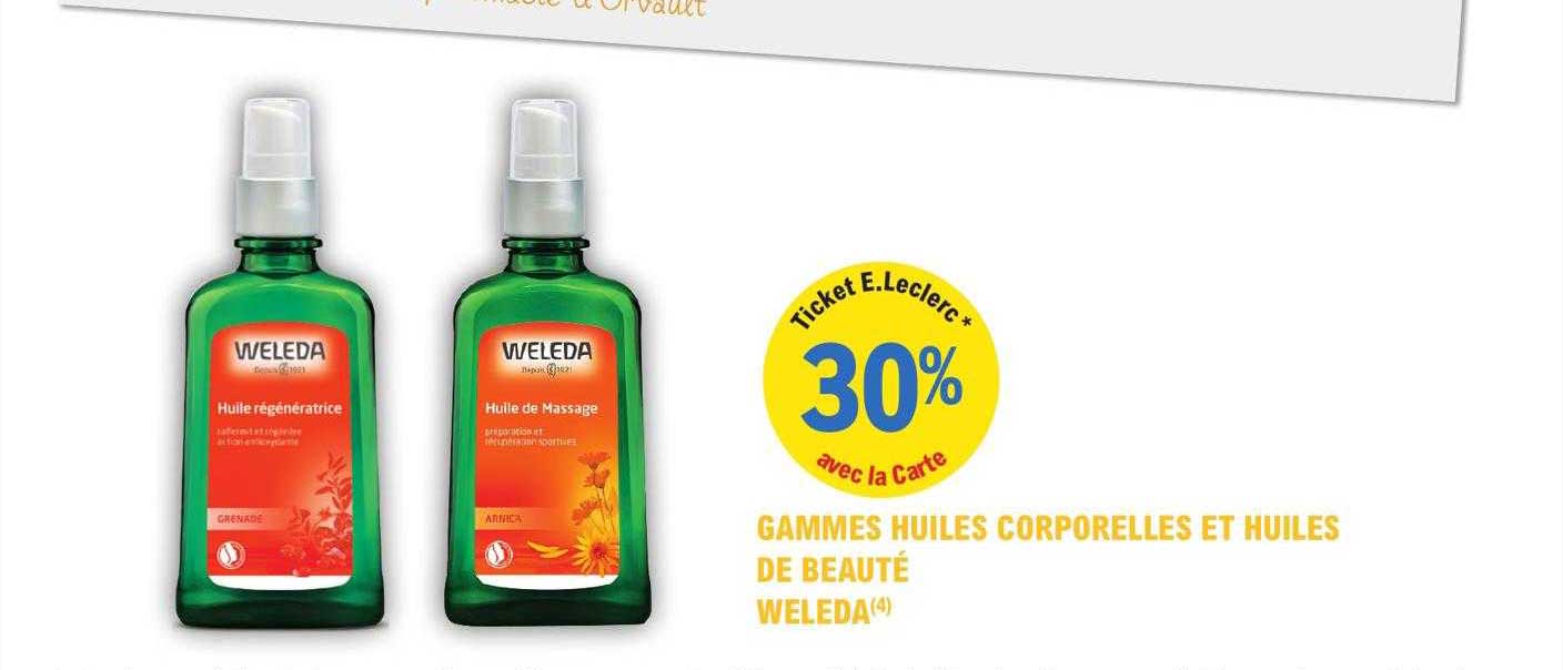 gammes huiles corporelles et huiles de beauté weleda