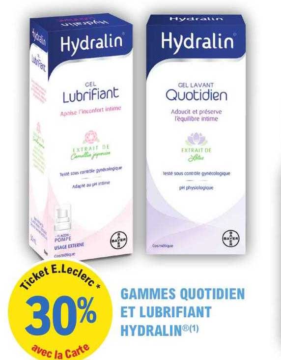 gammes quotidien et lubrifiant hydralin