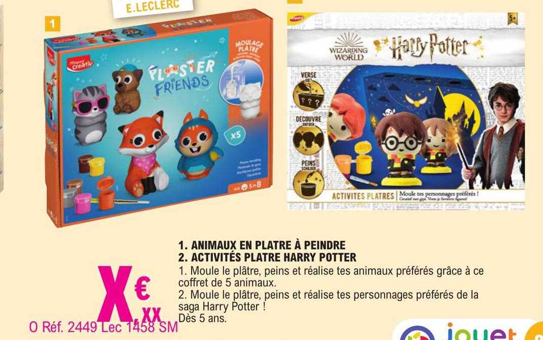 animaux en plâtre à peindre, activités plâtre harry potter