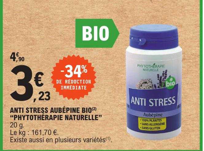 anti stress aubépine bio "phytothérapie naturelle"