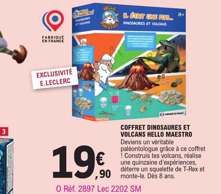 coffret dinosaures et volcans hello maestro