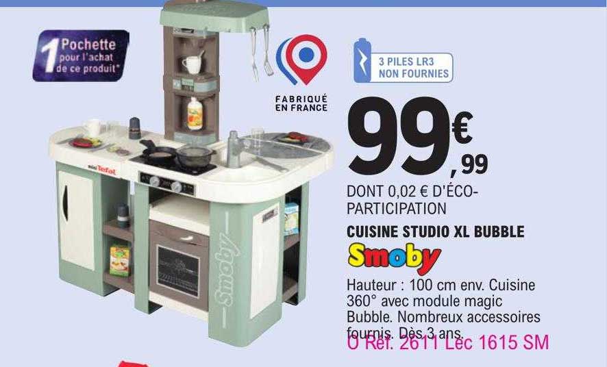 cuisine studio xl bubble smoby
