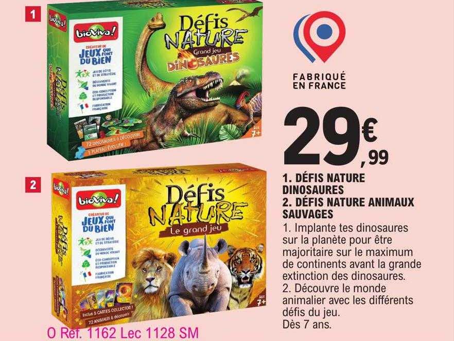 défis nature dinosaures, défis nature animaux sauvages