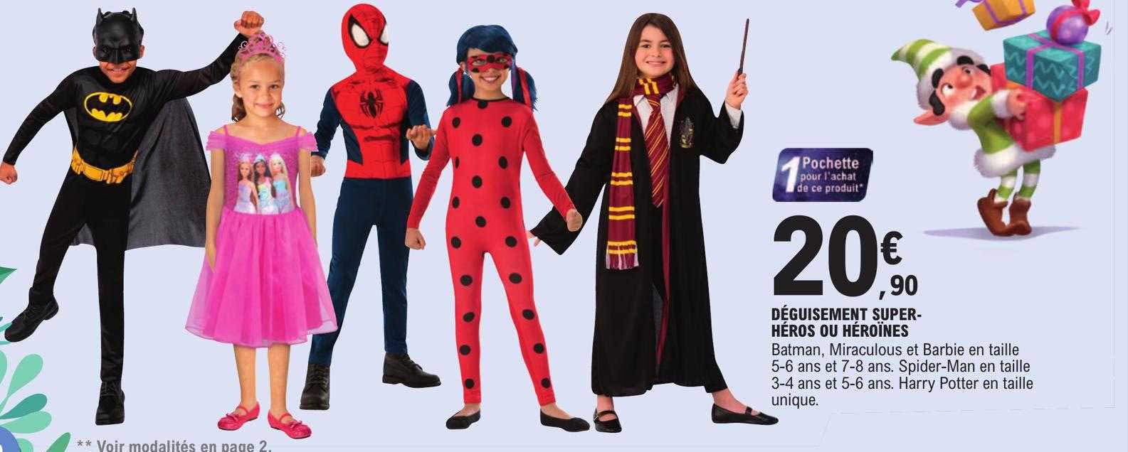 déguisement super-héros ou héroïnes