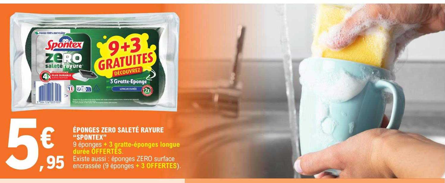 éponges zéro saleté rayure "spontex"