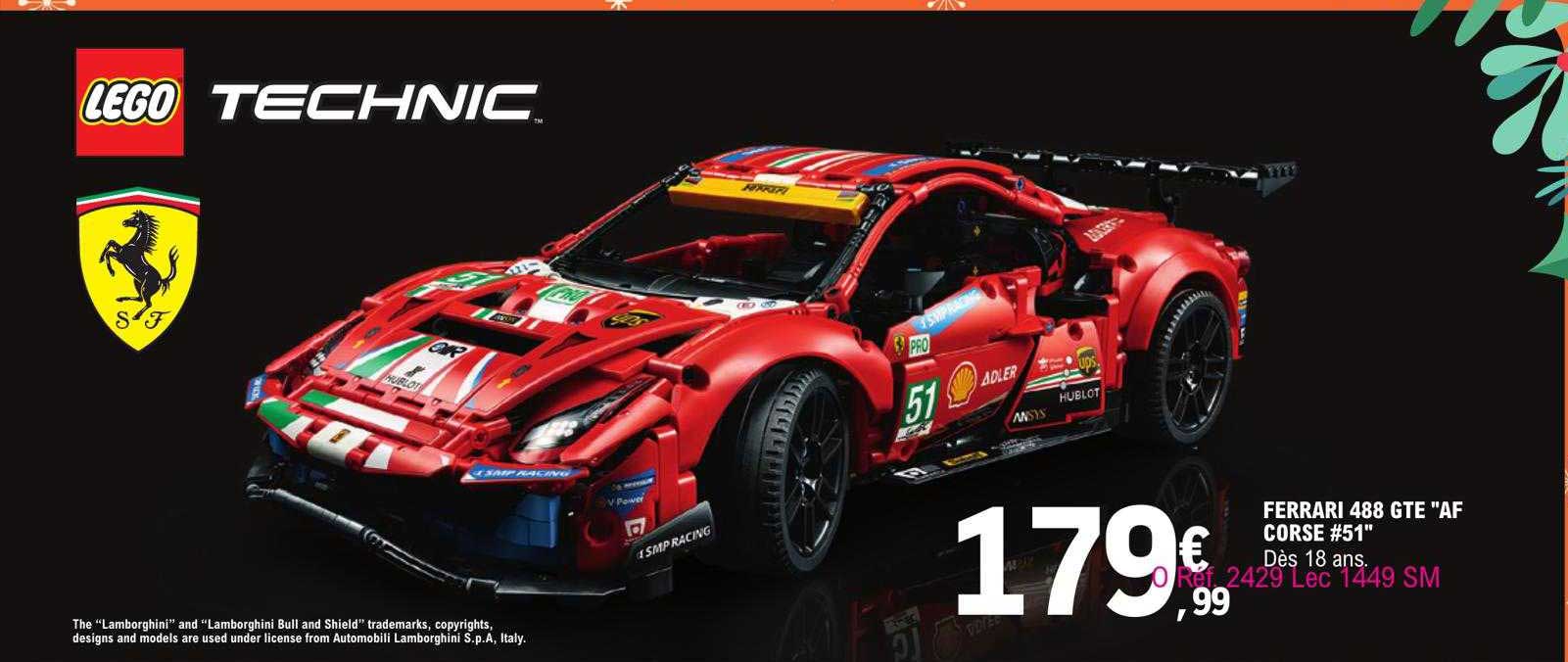 ferrari 488 gte "af corse #51" lego technic