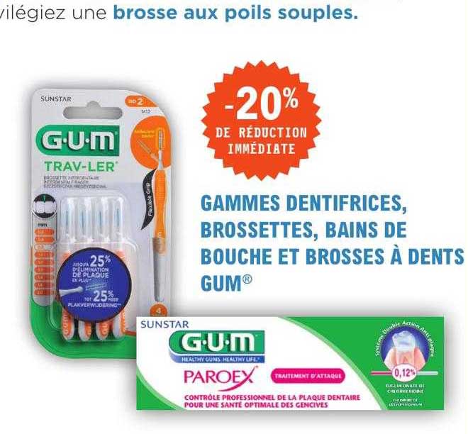 Gammes Dentifrices, Brossettes, Bains De Bouche Et Brosses à Dents Gum