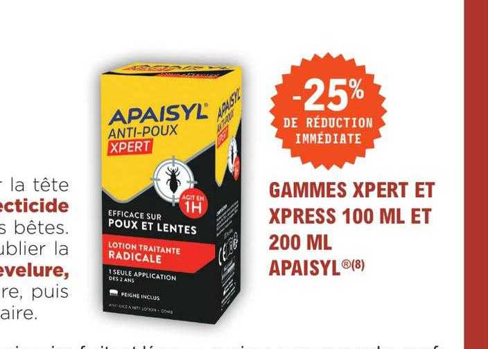 gammes xpert et xpress 100ml et 200ml apaisyl