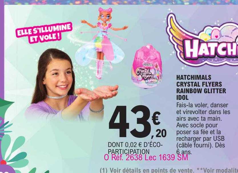 hatchimals crystal flyers rainbow glitter idol