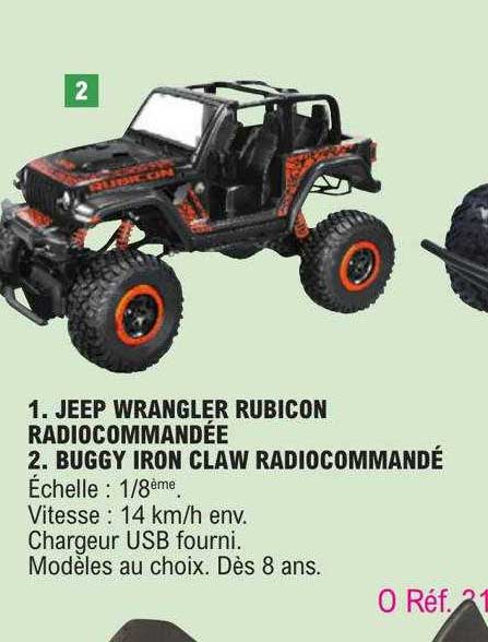 jeep wrangler rubicon radiocommandée, buggy iron claw radiocommandé