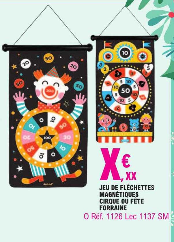 jeu de fléchettes magnétiques cirque ou fête forraine