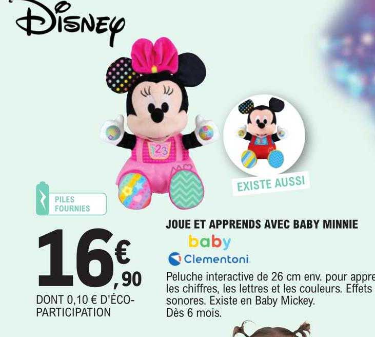 joue et apprends avec baby minnie baby clementoni