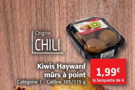 kiwis hayward mûrs à point