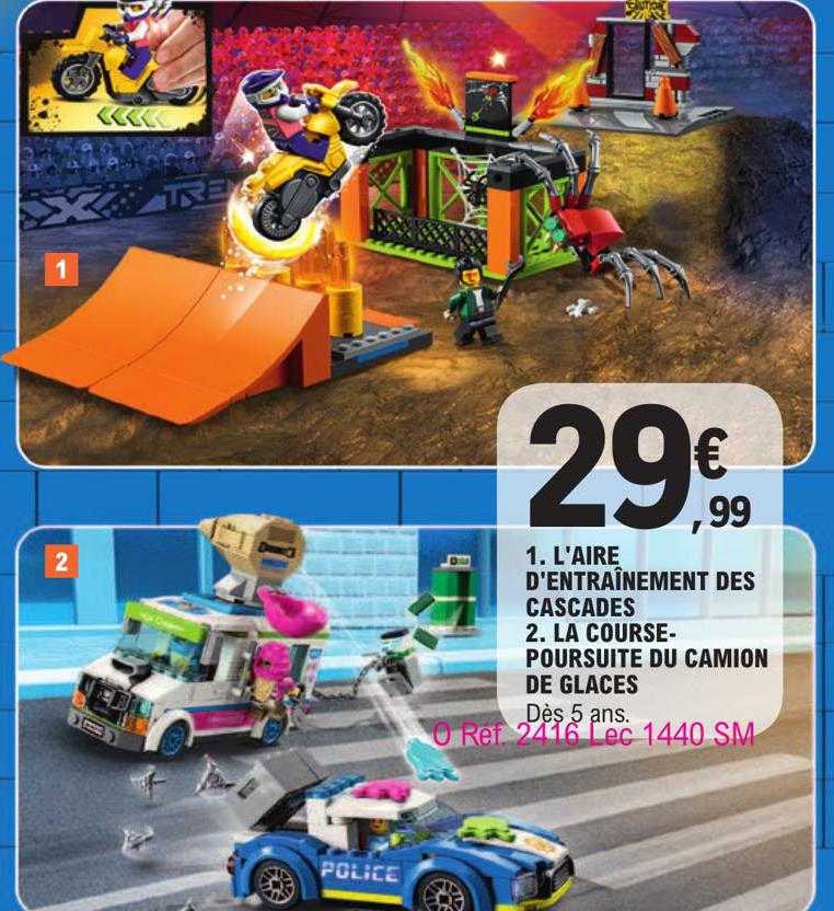 l'aire d'entraînement des cascades, la course-poursuite du camion de glaces