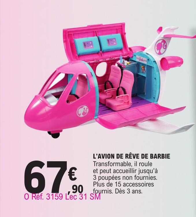 l'avion de rêve de barbie