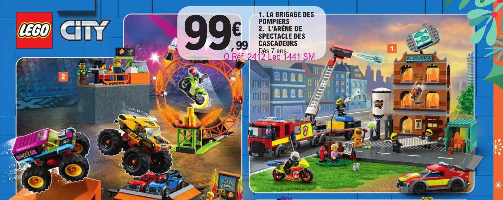 la brigade des pompiers, l'arène de spectacle des cascadeurs