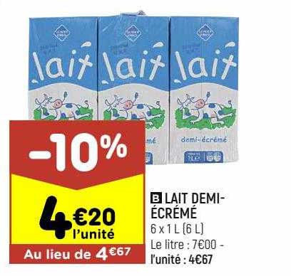 Lait Demi-écrémé