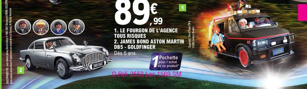 le fourgon de l'agence tous risques, james bond aston martin db5 - goldfinger