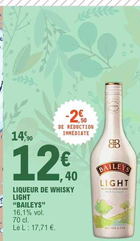 Liqueur De Whisky Light "baileys"