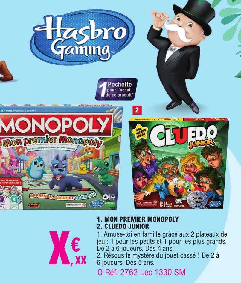 mon premier monopoly, cluedo junior