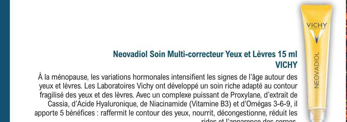 neovadiol soin multi-correcteur yeux et lèvres 15ml vichy