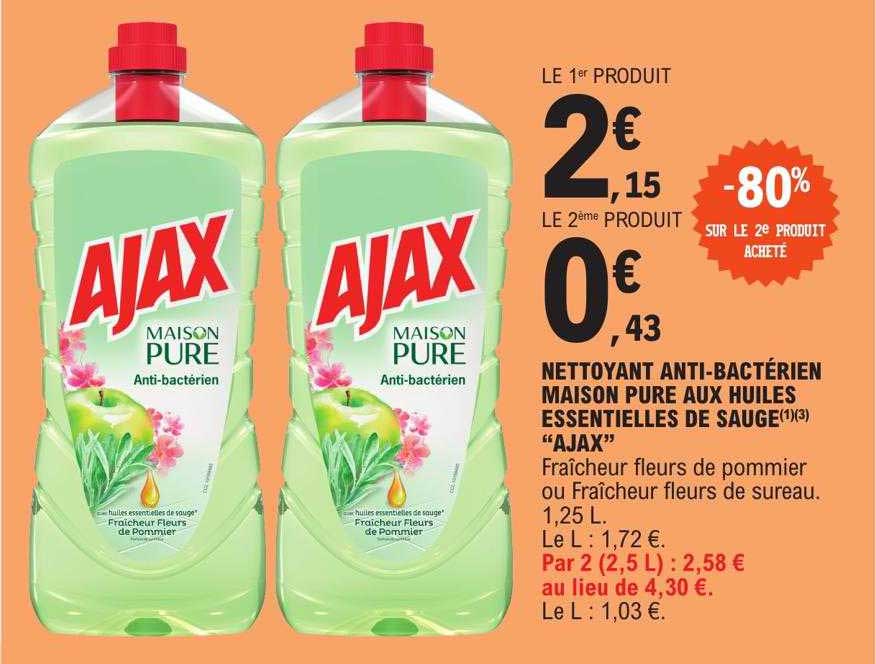nettoyant anti-bactérien maison pure aux huiles essentielles de sauge "ajax"