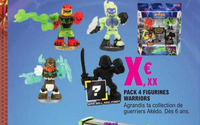 pack 4 figurines warriors