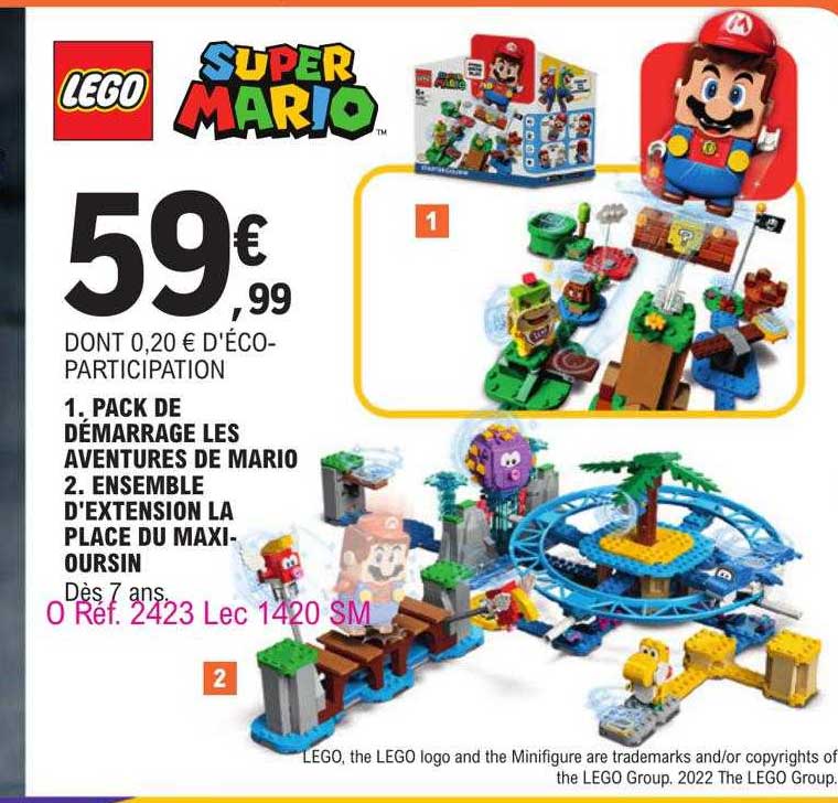 pack de démarrage les aventures de mario, ensemble d'extension la place du maxi-oursin
