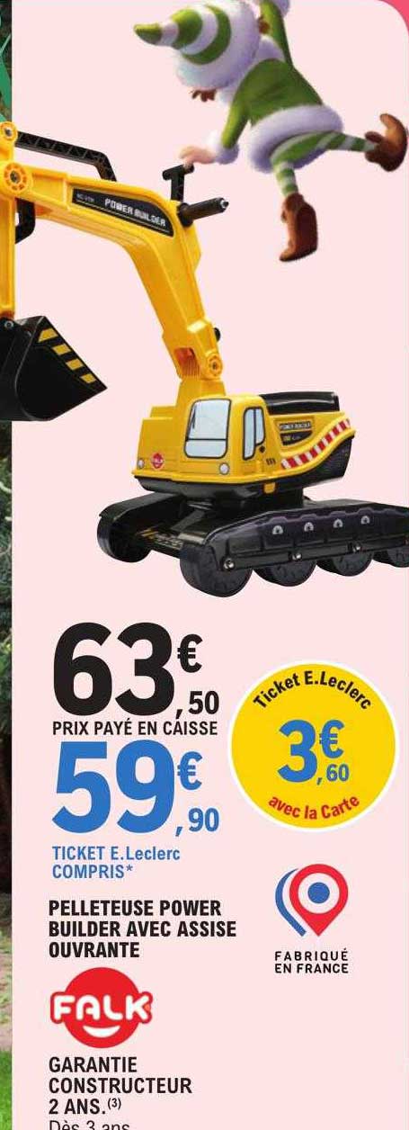 pelleteuse power builder avec assise ouvrante falk