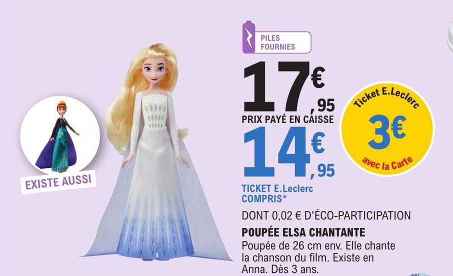 Poupée Elsa Chantante