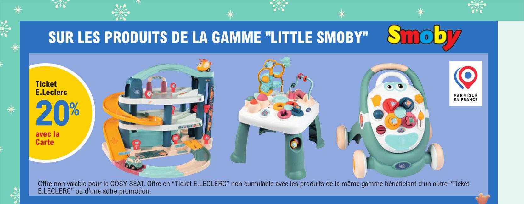 produits de la gamme "little smoby"