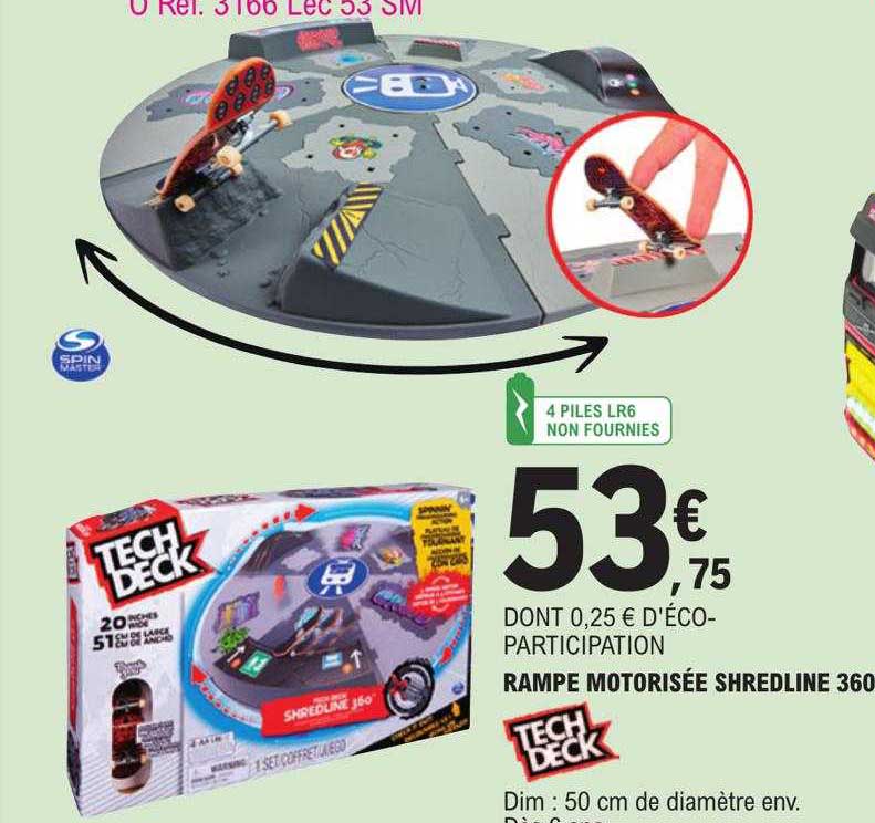 rampe motorisée shredline 360 tech deck