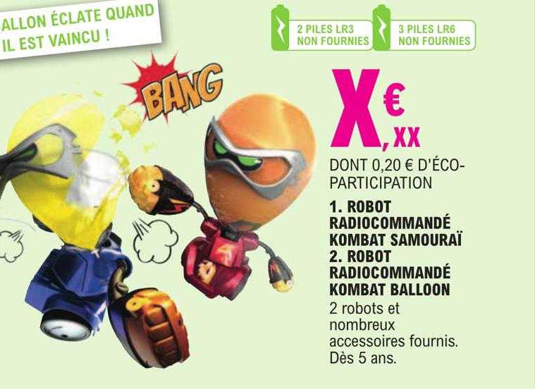 robot radiocommandé kombat samouraï, robot radiocommandé kombat balloon