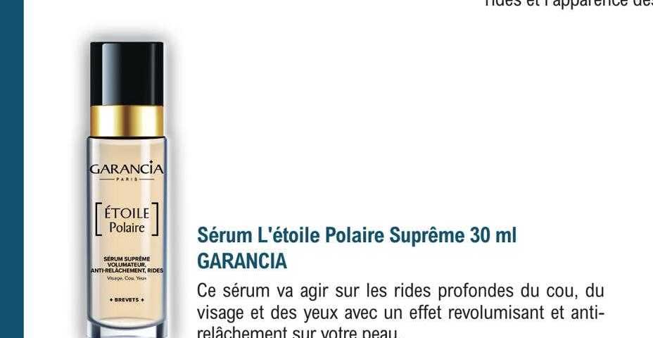 sérum l'étoile polaire suprême 30ml garancia