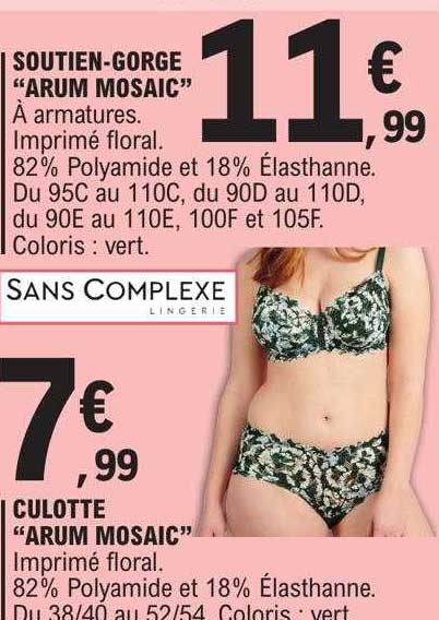 soutien-gorge "arum mosaïc", culotte "arum mosaïc" sans complexe