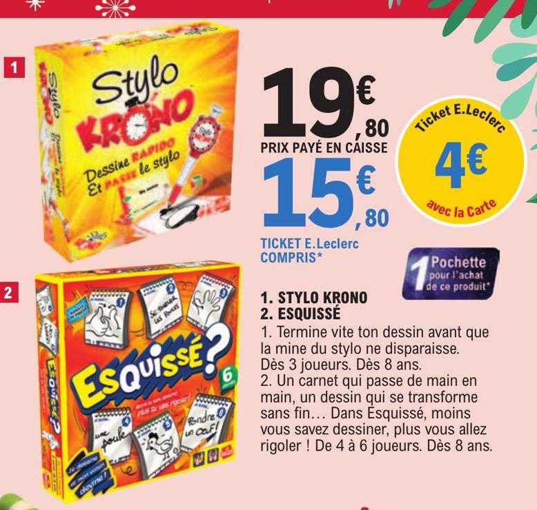 stylo krono, esquissé