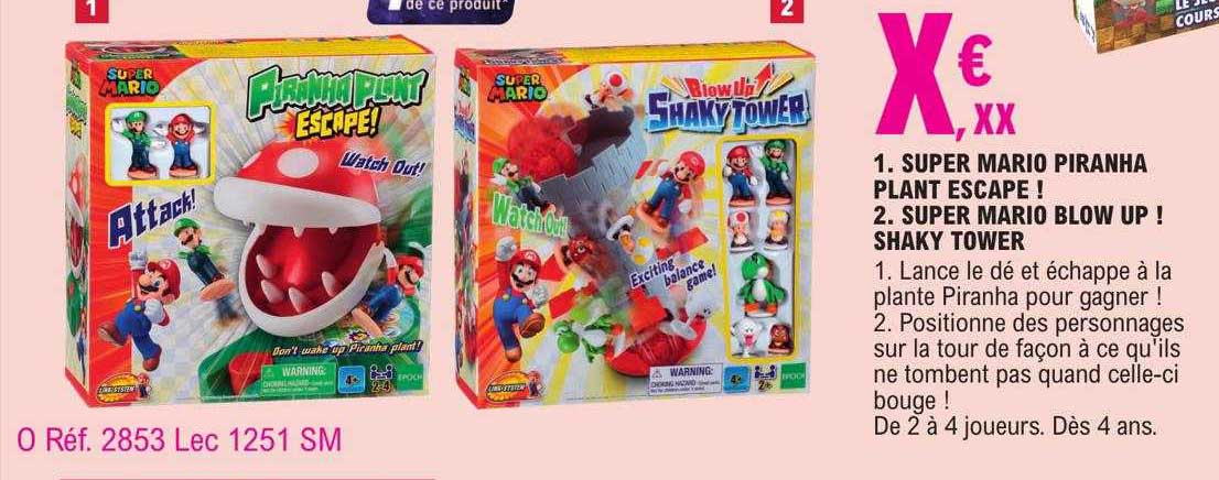 super mario piranha plant escape !, super mario blow up ! shaky tower