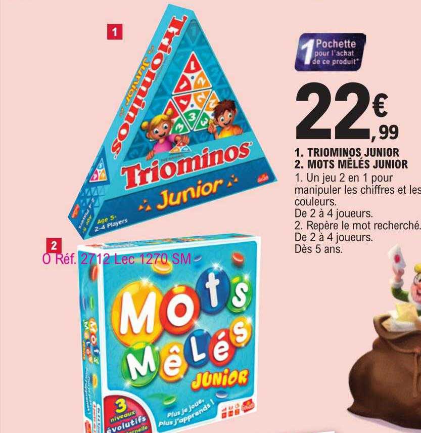 triominos junior, mots mêlés junior