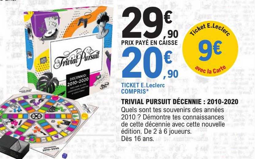 trivial pursuit décennie : 2010-2020